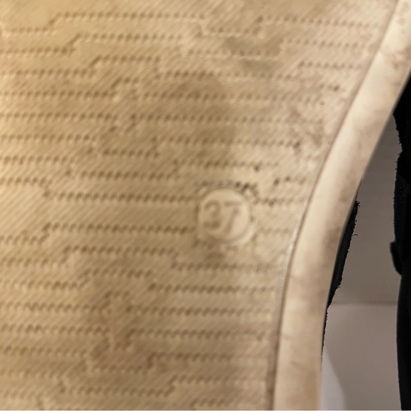 Anthropologie Fringe Slip On Suede Loafers Sneakers Navy Tassel Women US6 EUR37 - Picture 9 of 9